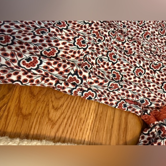 Boden Boho Lace Trim Floral Pattern Bishop Sleeve Dress, 6L - Picture 6 of 11